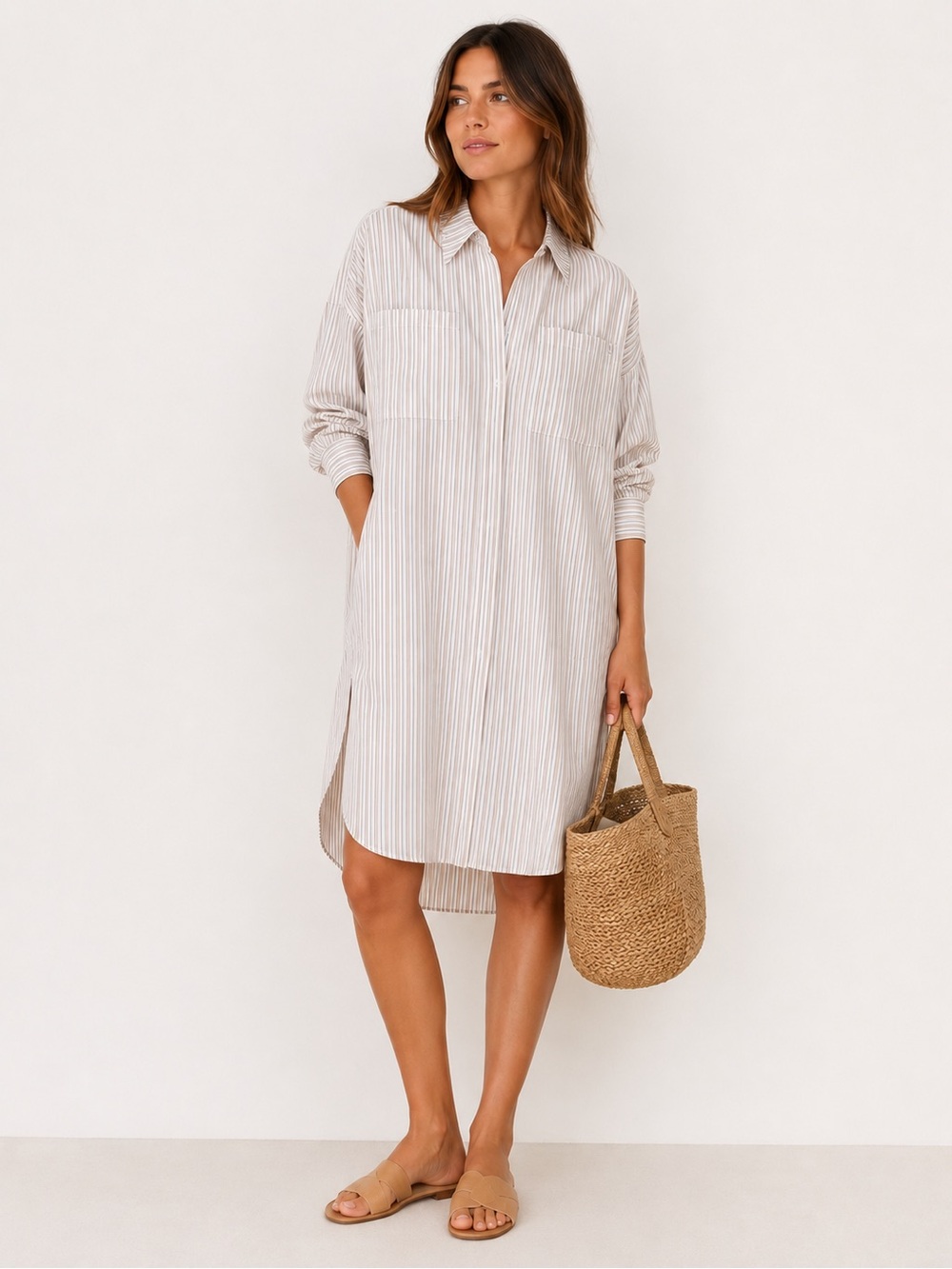 A.P.C. Natatcha Ramsay-Levi Madame de Rivoli Shirt Dress Chic Classic Womens XS